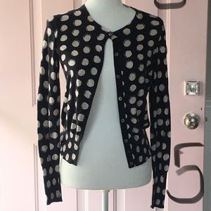J crew navy bubble cardigan
